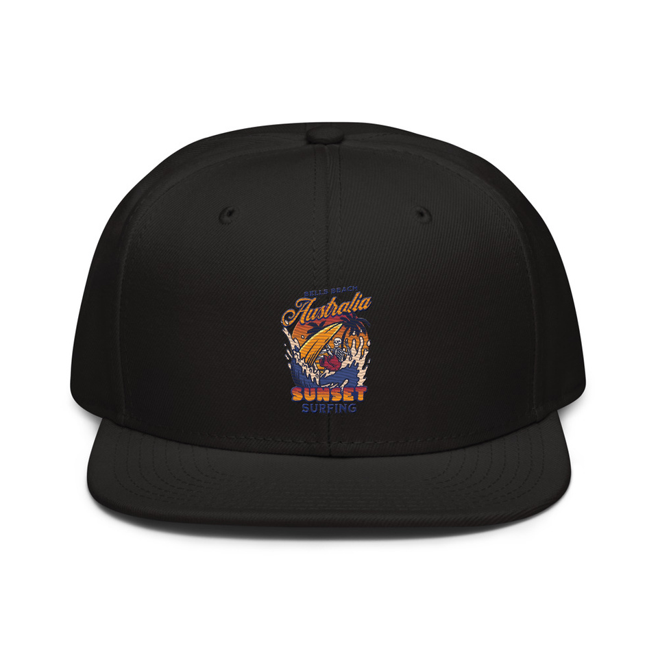 Bells Beach Australia Sunset Surfing Snapback
