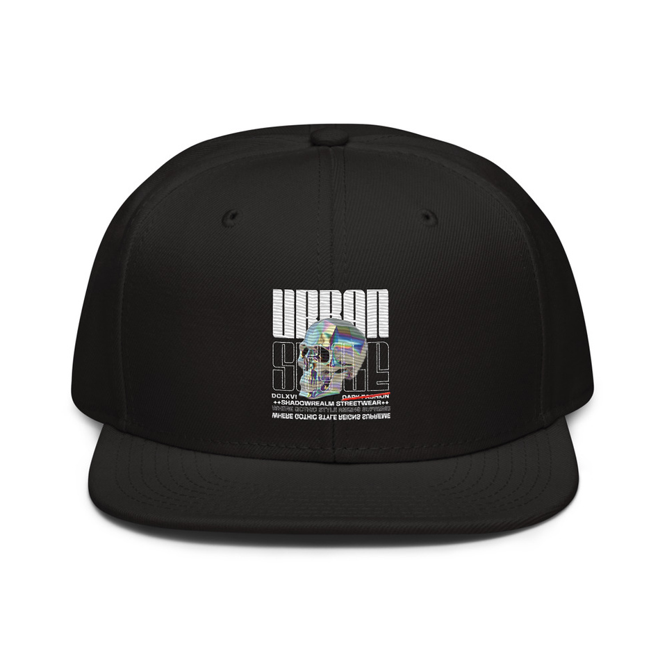 Black 3D Skull Snapback