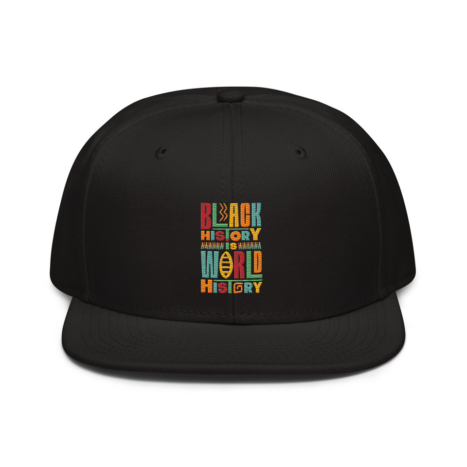 Black History Is World History - Colorful Typography Snapback