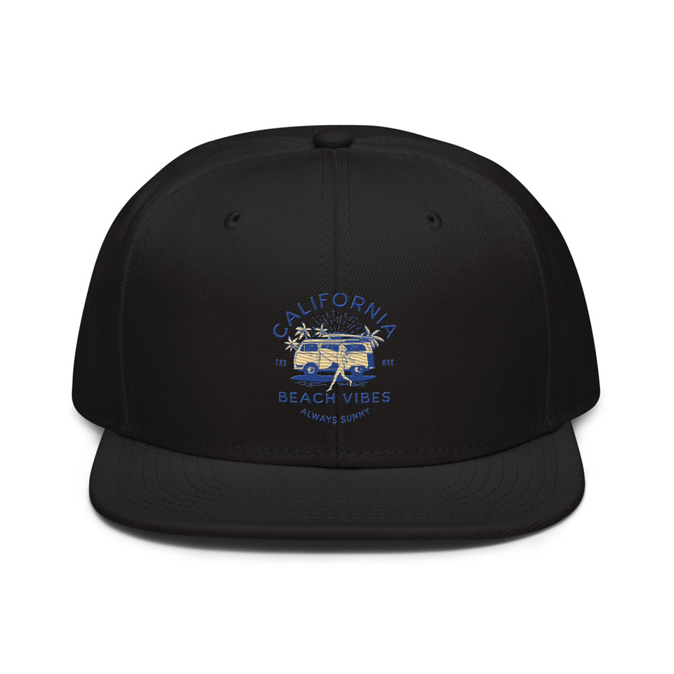 California Beach Vibes - Retro Camper Van Snapback
