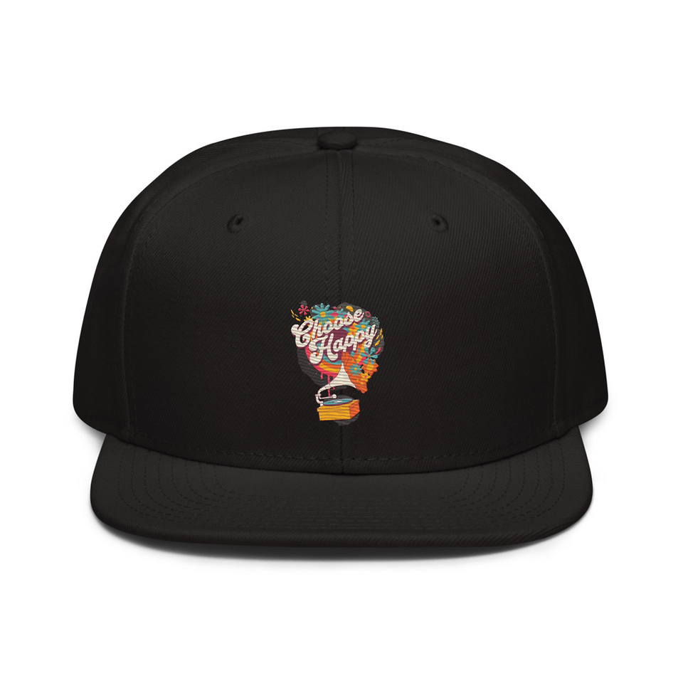 Choose Happy - Retro Music Snapback