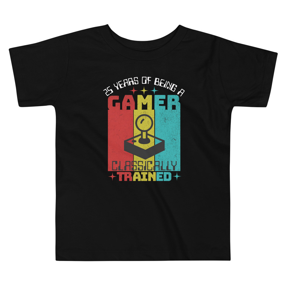25 Years of Being A Gamer Toddler Staple Tee