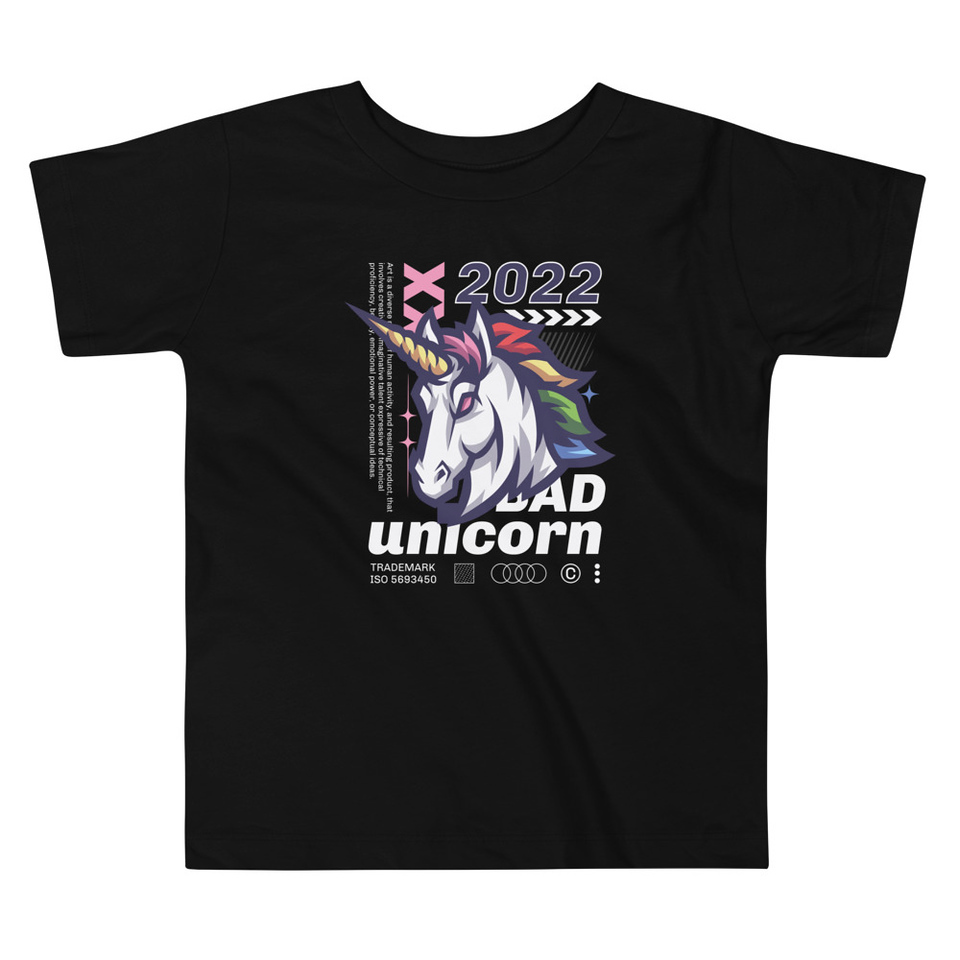 Bad Unicorn - Horse Toddler Staple Tee