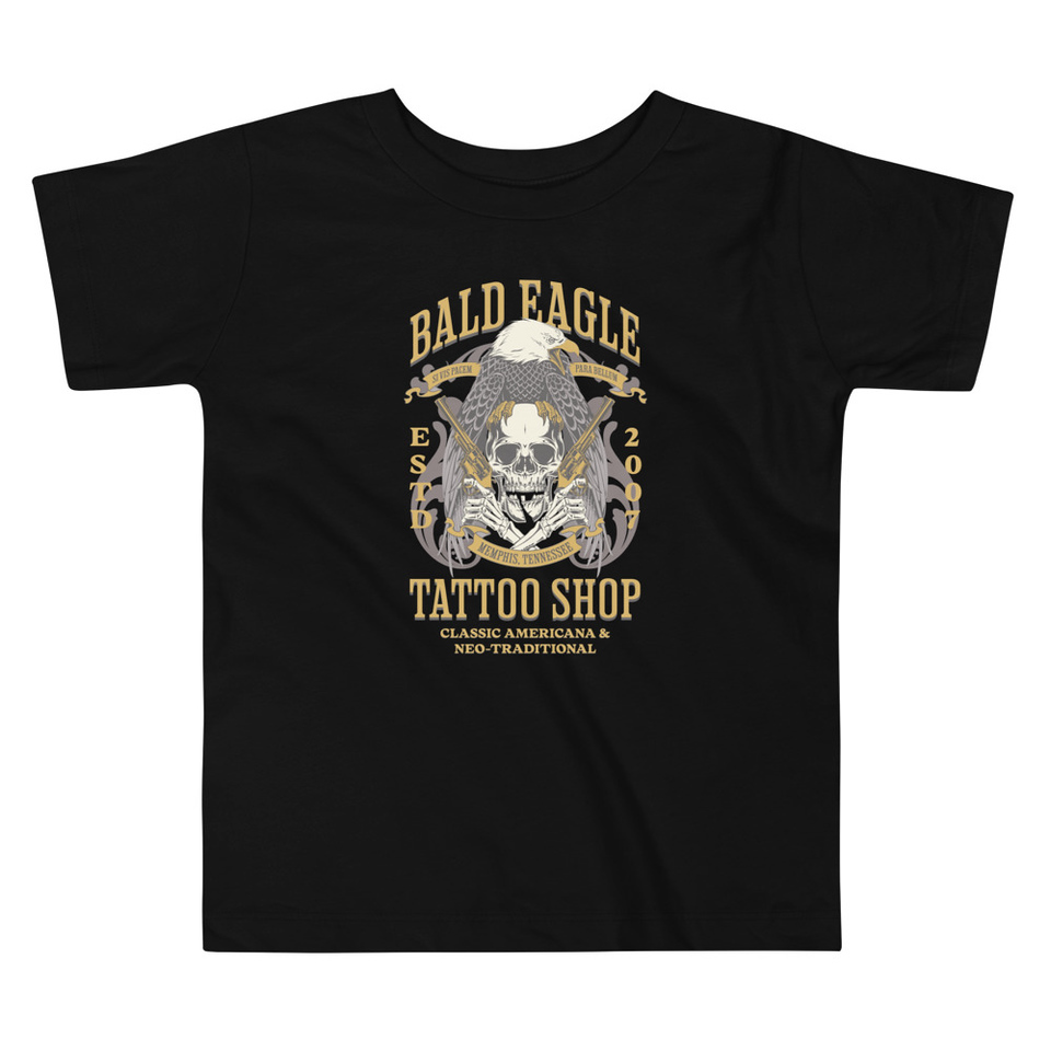 Bald Eagle Tattoo Shop - Skeleton Toddler Staple Tee