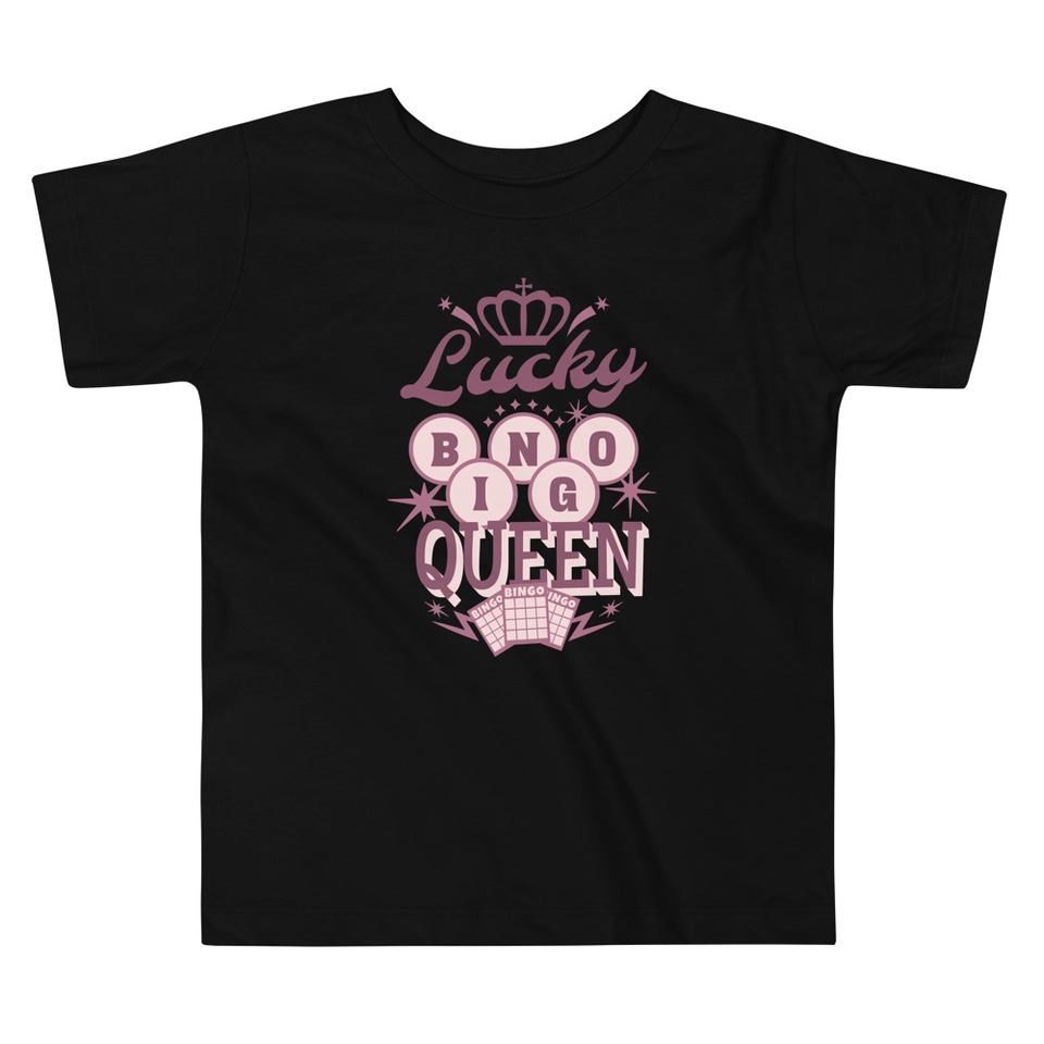 Bingo Queen - Retro Crown Toddler Staple Tee