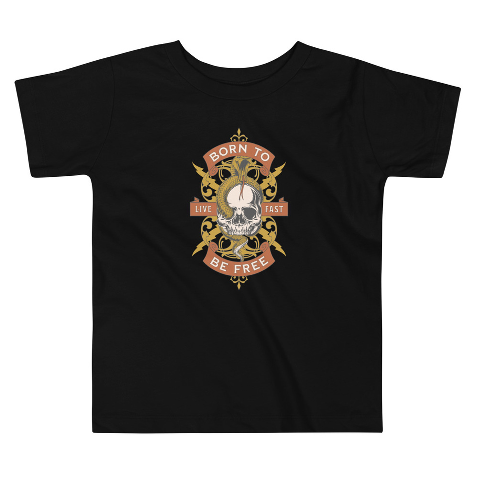 Born To Be Free - Skull Toddler Staple Tee