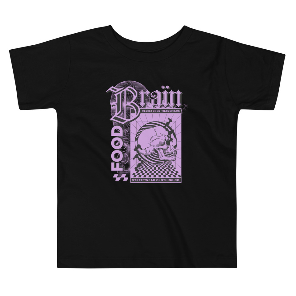 Brain Food - Y2K Skull Streetwear Toddler Staple Tee