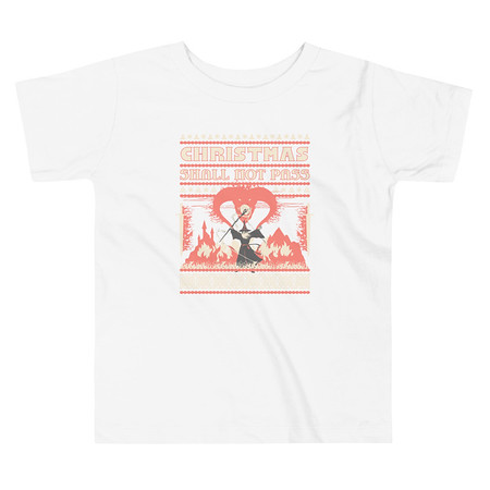 Christmas Shall Not Pass - Flaming Wizard Toddler Staple Tee