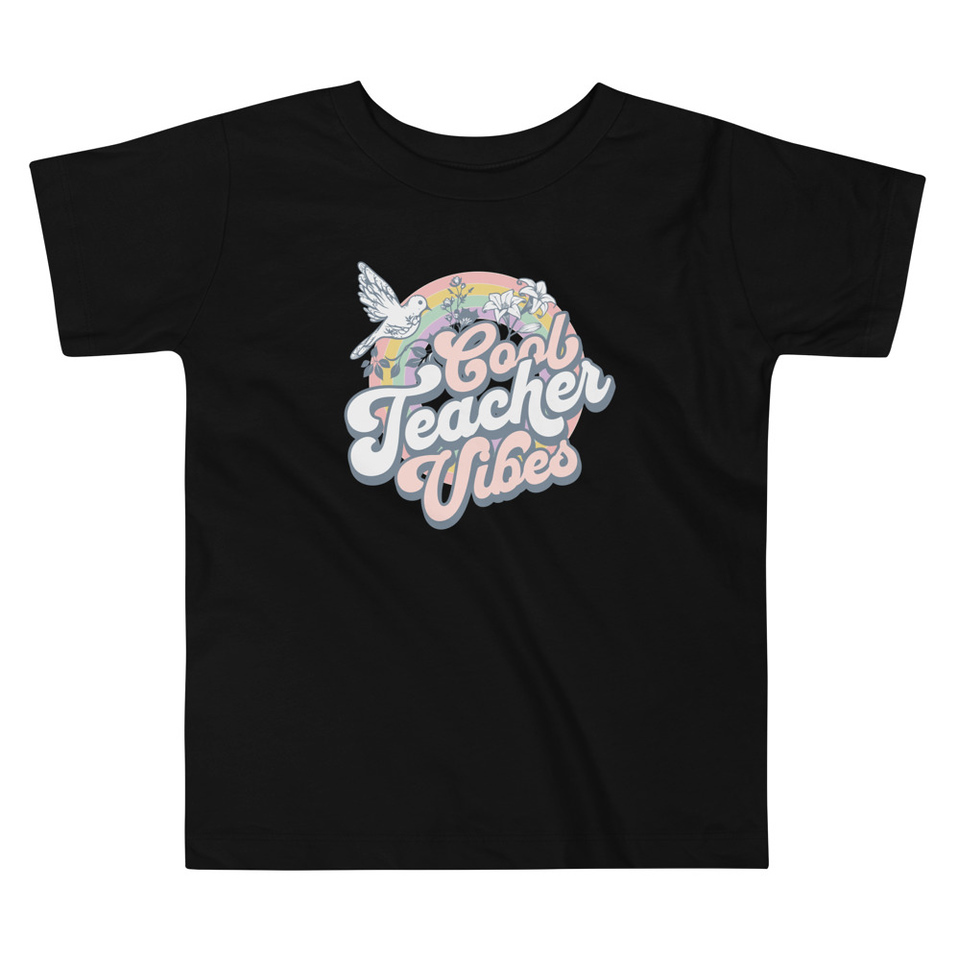 Cool Teacher Vibes Toddler Staple Tee