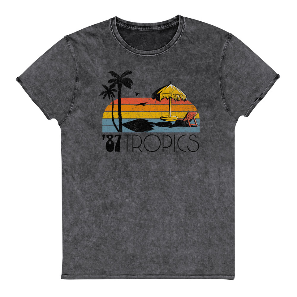 '87 Tropics Unisex Denim T-Shirt