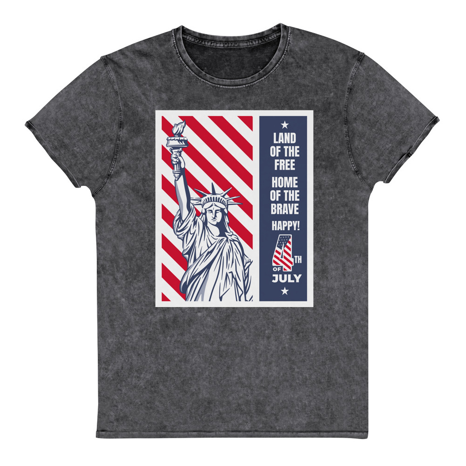 4th of July Unisex Denim T-Shirt