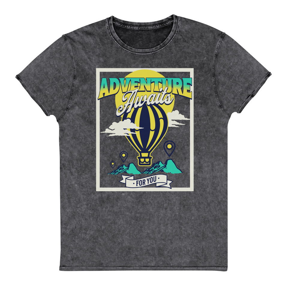 Adventure Awaits Unisex Denim T-Shirt