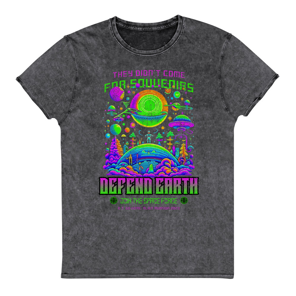 Alien Invasion Unisex Denim T-Shirt