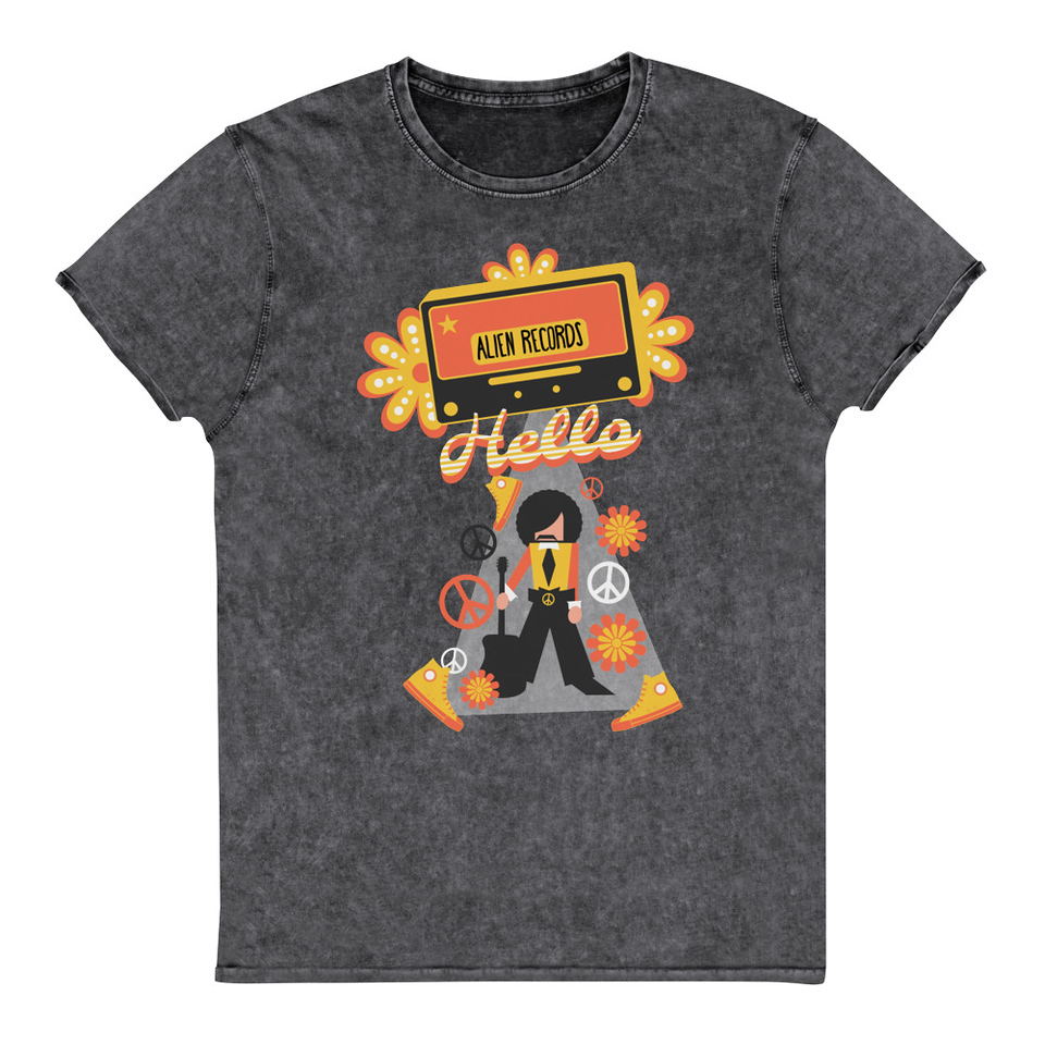 Alien Records  Unisex Denim T-Shirt