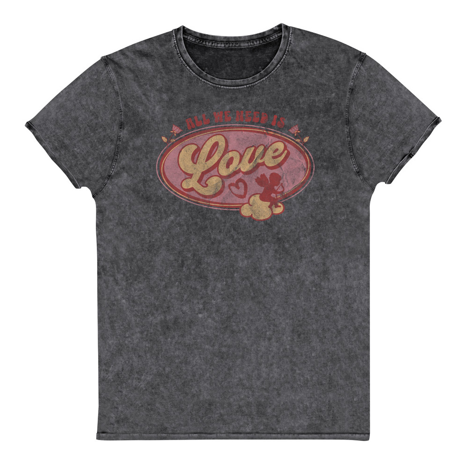 All We Need Is Love - Cupid Unisex Denim T-Shirt