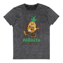 Alohito Natural Juices - Pineapple Mascot Unisex Denim T-Shirt
