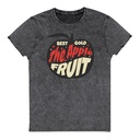 Apple Fruit - Typographic Lettering Unisex Denim T-Shirt