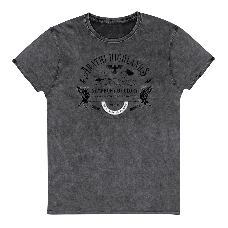 Arathi Honor Badge - Veteran Unisex Denim T-Shirt