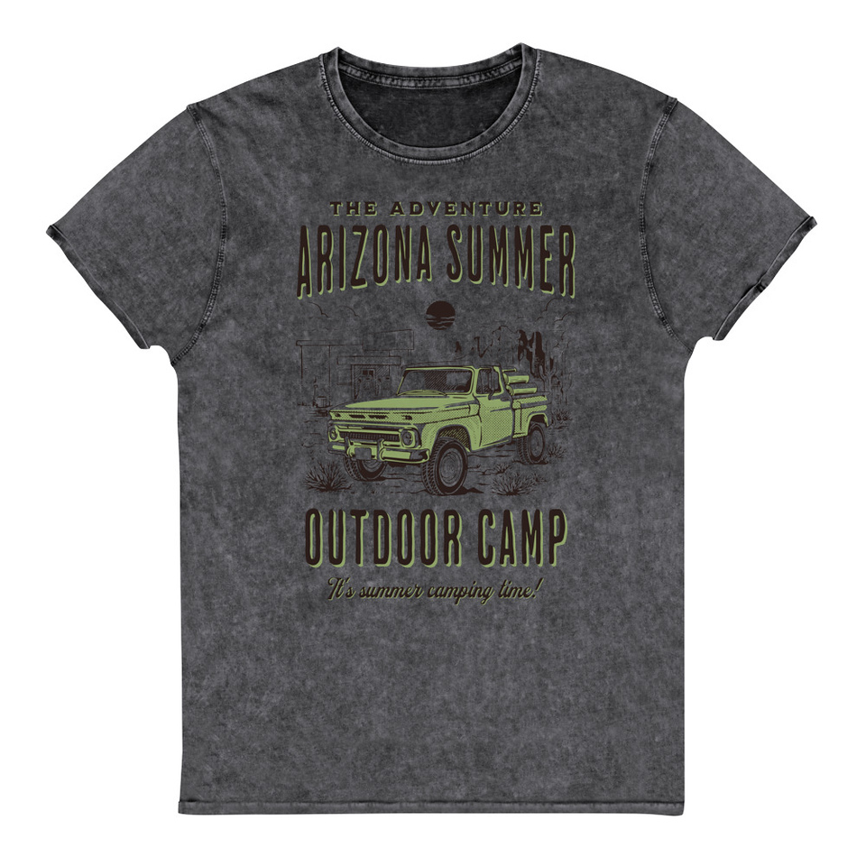 Arizona Outdoor Camp - Classic Truck Unisex Denim T-Shirt