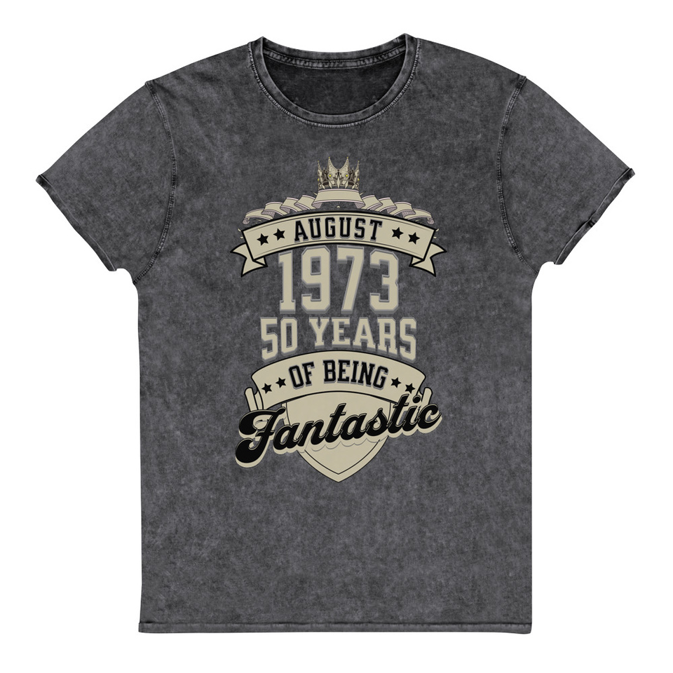 August 1973 - 50 Years Of Being Fantastic Unisex Denim T-Shirt