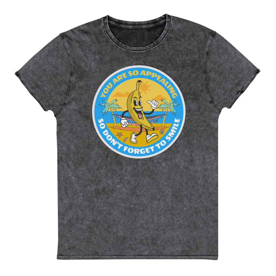 Banana project _-) Unisex Denim T-Shirt