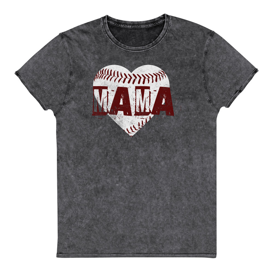 Baseball MAMA Unisex Denim T-Shirt