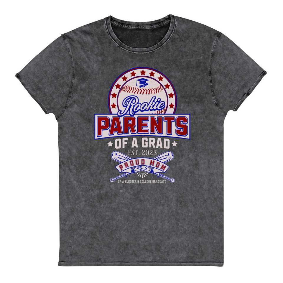 Baseball Mom Of A Graduate Unisex Denim T-Shirt