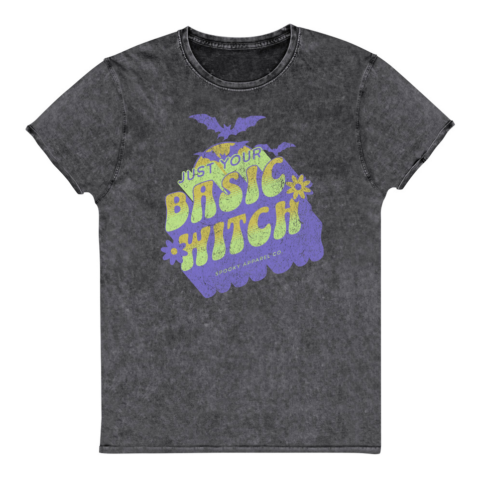 Basic Witch - Halloween Unisex Denim T-Shirt