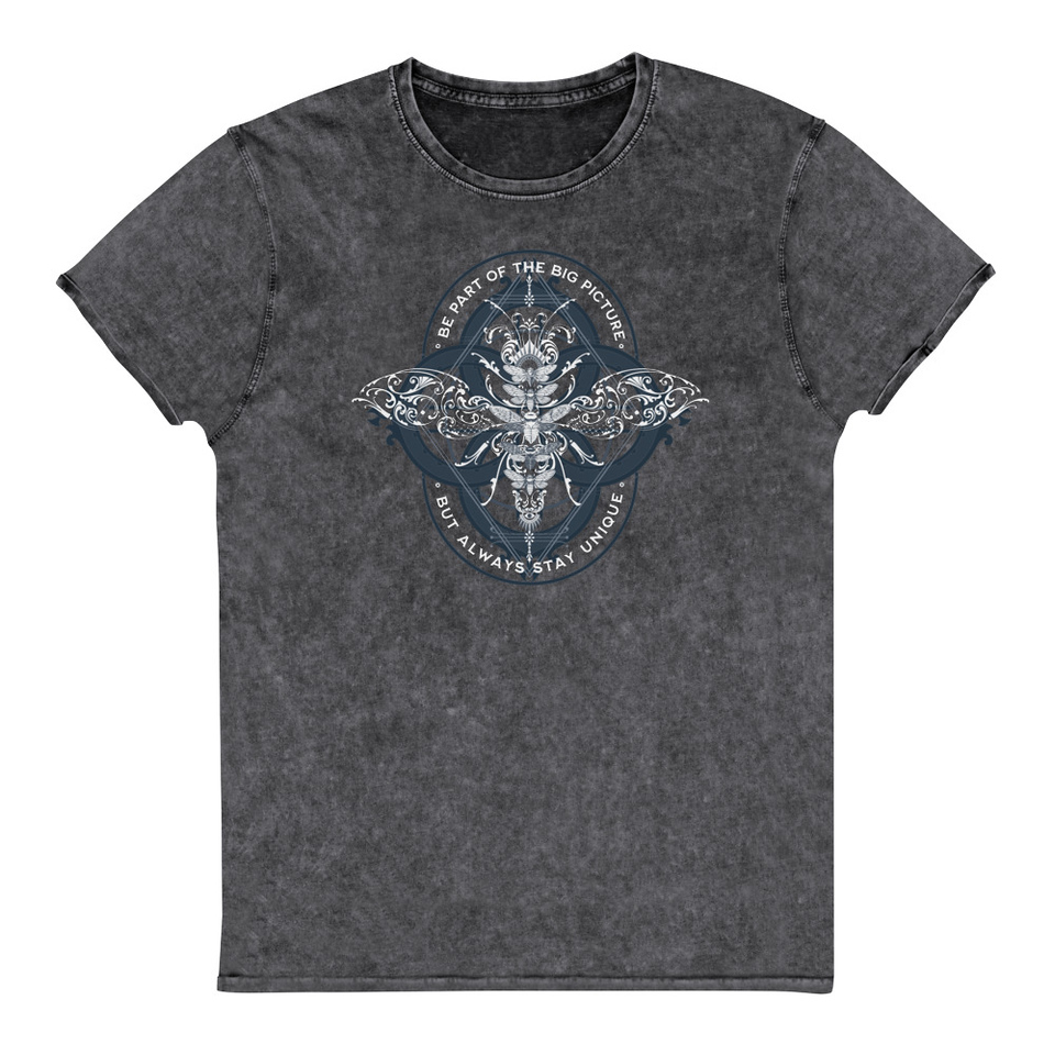 Be Part of the Big Picture - Insect Unisex Denim T-Shirt