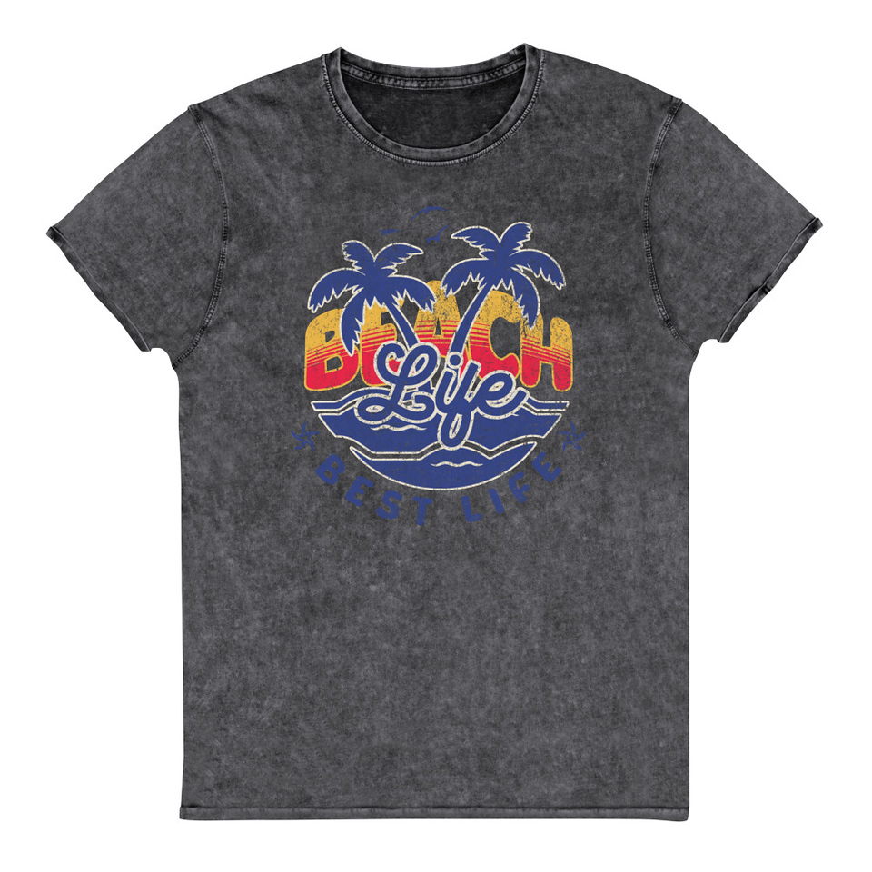 Beach Life Best Life Unisex Denim T-Shirt