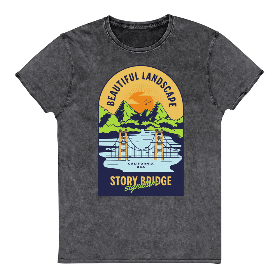 Beautiful Landscape - Outdoor Unisex Denim T-Shirt