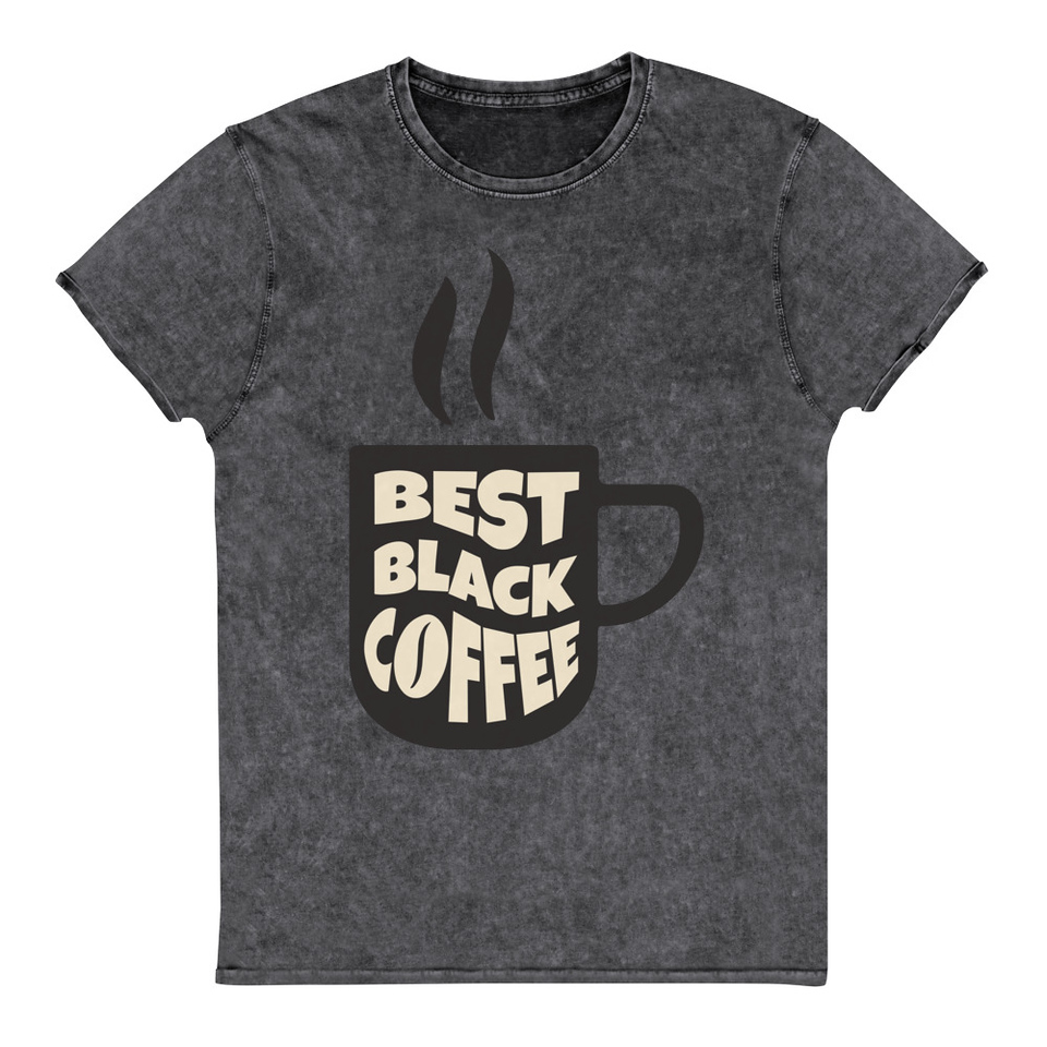 Best Black Coffee - Hot Cup Unisex Denim T-Shirt