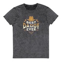 Best Daddy Ever - Cowboy Hat Unisex Denim T-Shirt