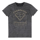 Black Diamonds - Elegant Unisex Denim T-Shirt