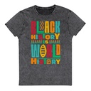 Black History Is World History - Colorful Typography Unisex Denim T-Shirt