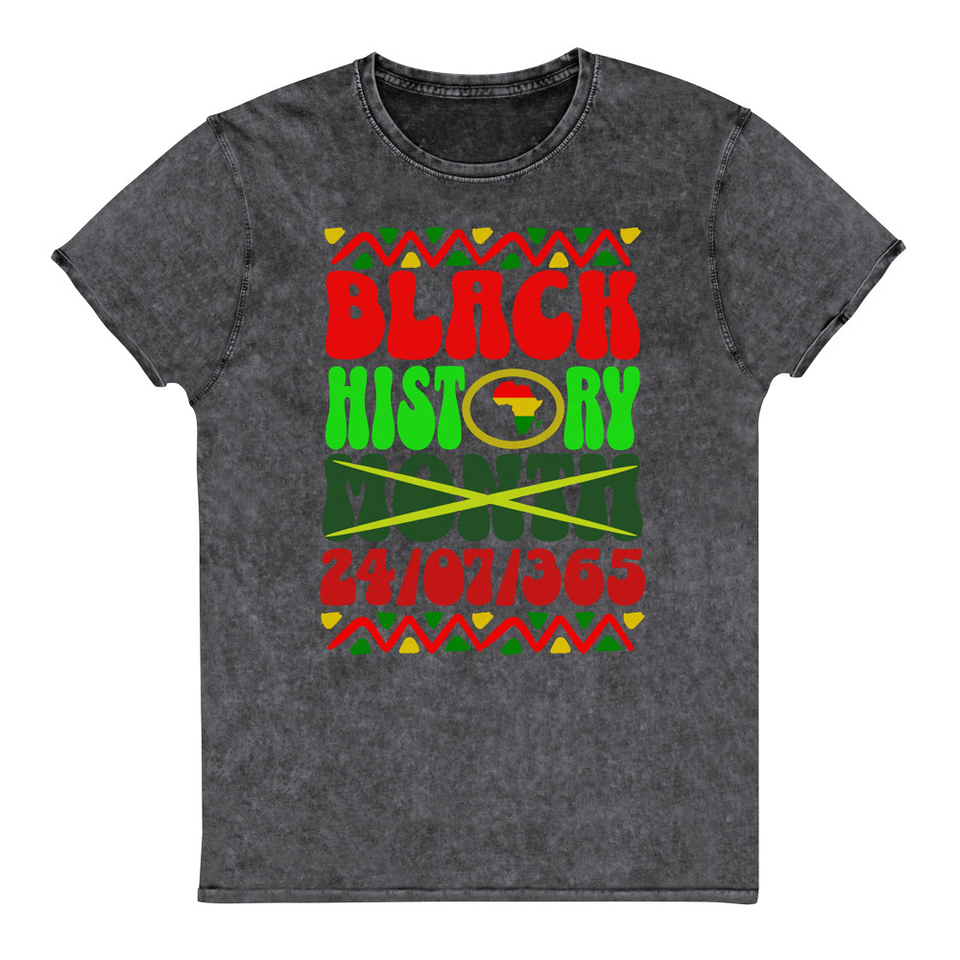 Black History Month Unisex Denim T-Shirt