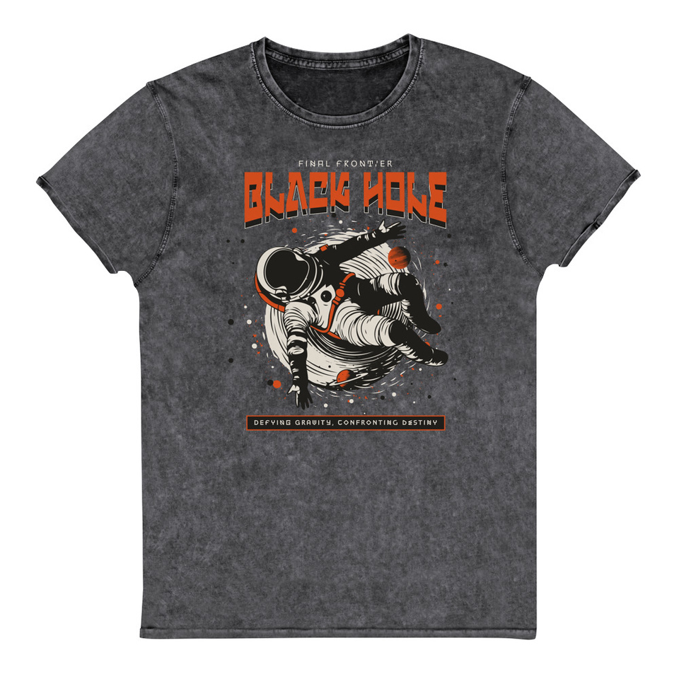 Black Hole Unisex Denim T-Shirt