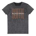 Black Magic - Minimal Modern Coffee Quote Unisex Denim T-Shirt