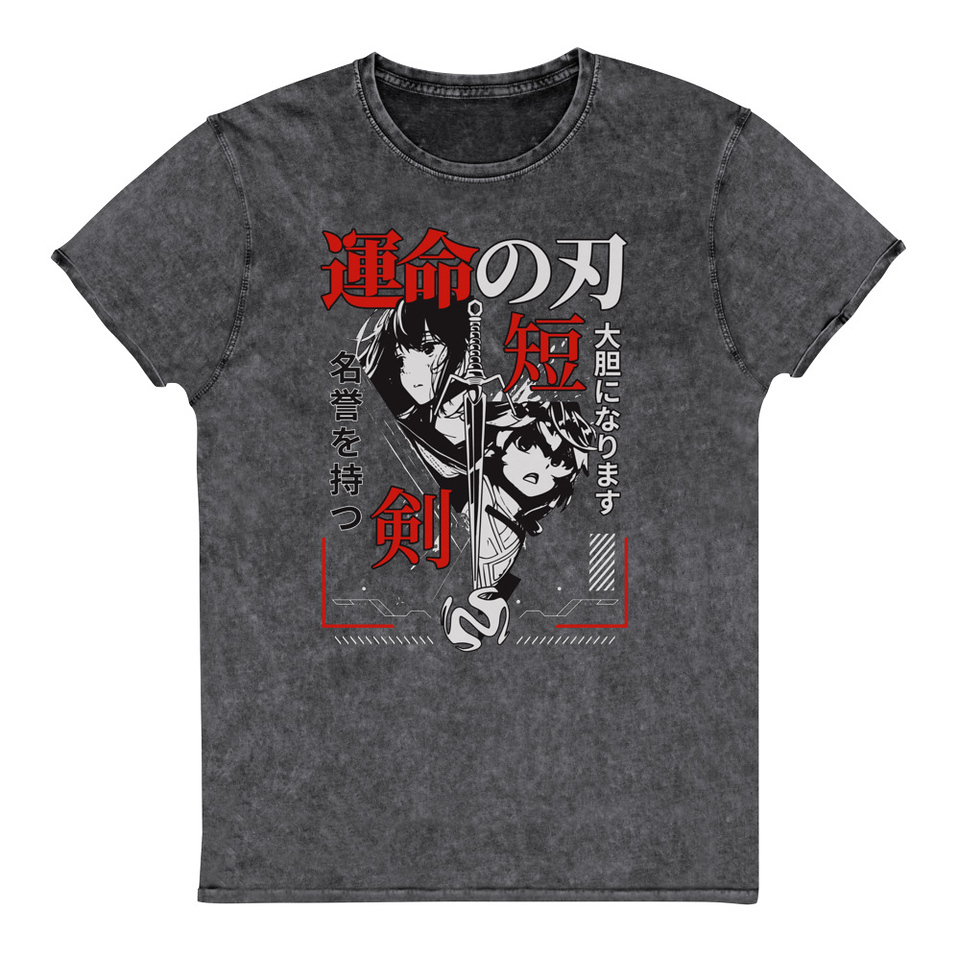 Blades of Fate - Japanese Manga Anime Unisex Denim T-Shirt