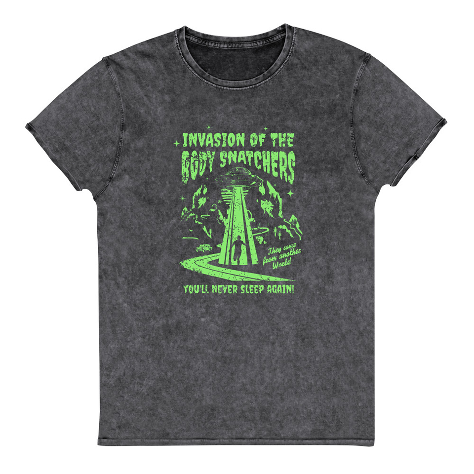 Body Snatchers - UFO Invasion Unisex Denim T-Shirt