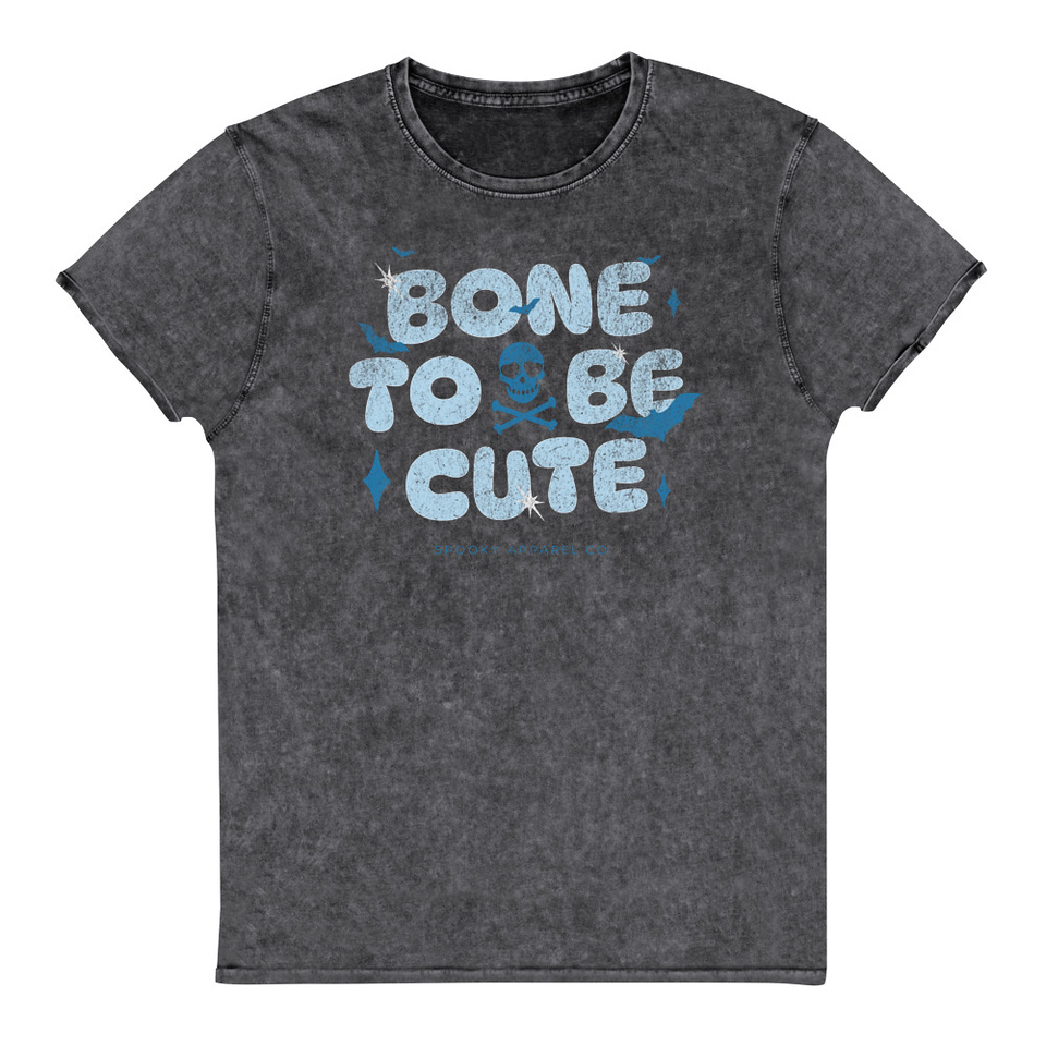 Bone To Be Cute - Halloween Unisex Denim T-Shirt