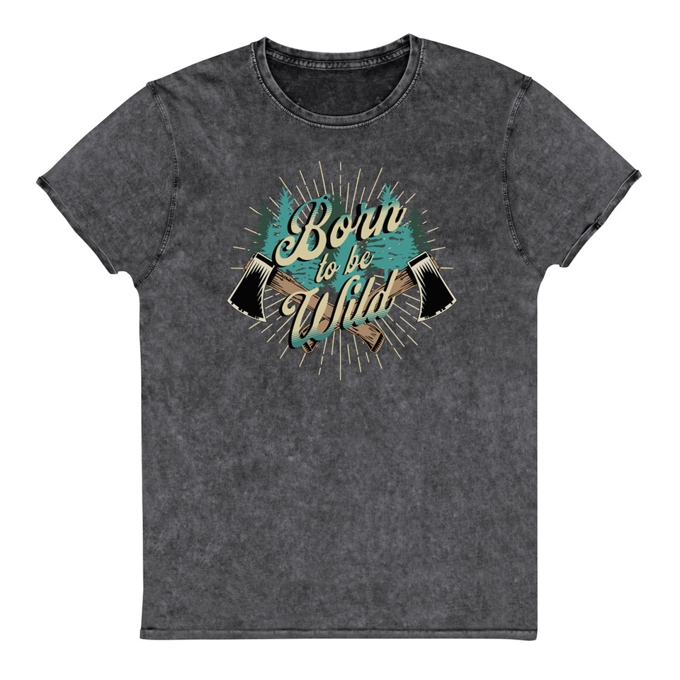 Born to be Wild (2) Unisex Denim T-Shirt