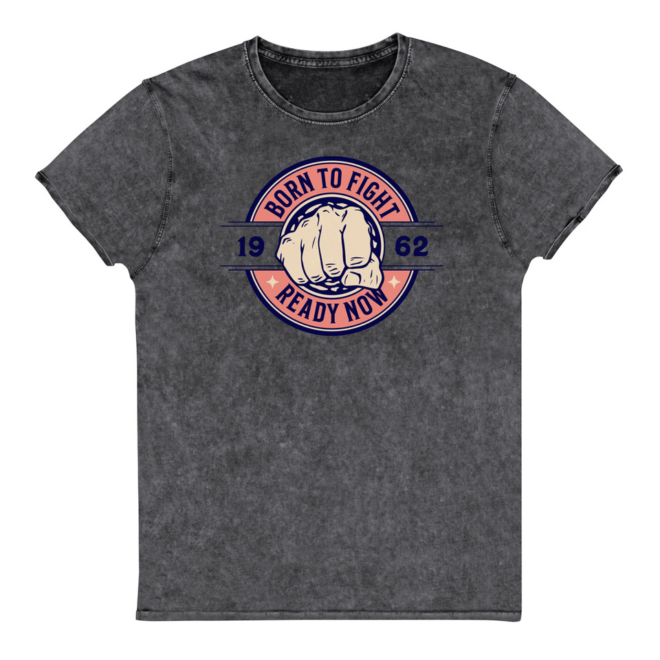 Born to Fight - Fist Unisex Denim T-Shirt