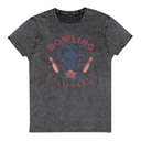Bowling Derby Champs - Grunge Skull Unisex Denim T-Shirt