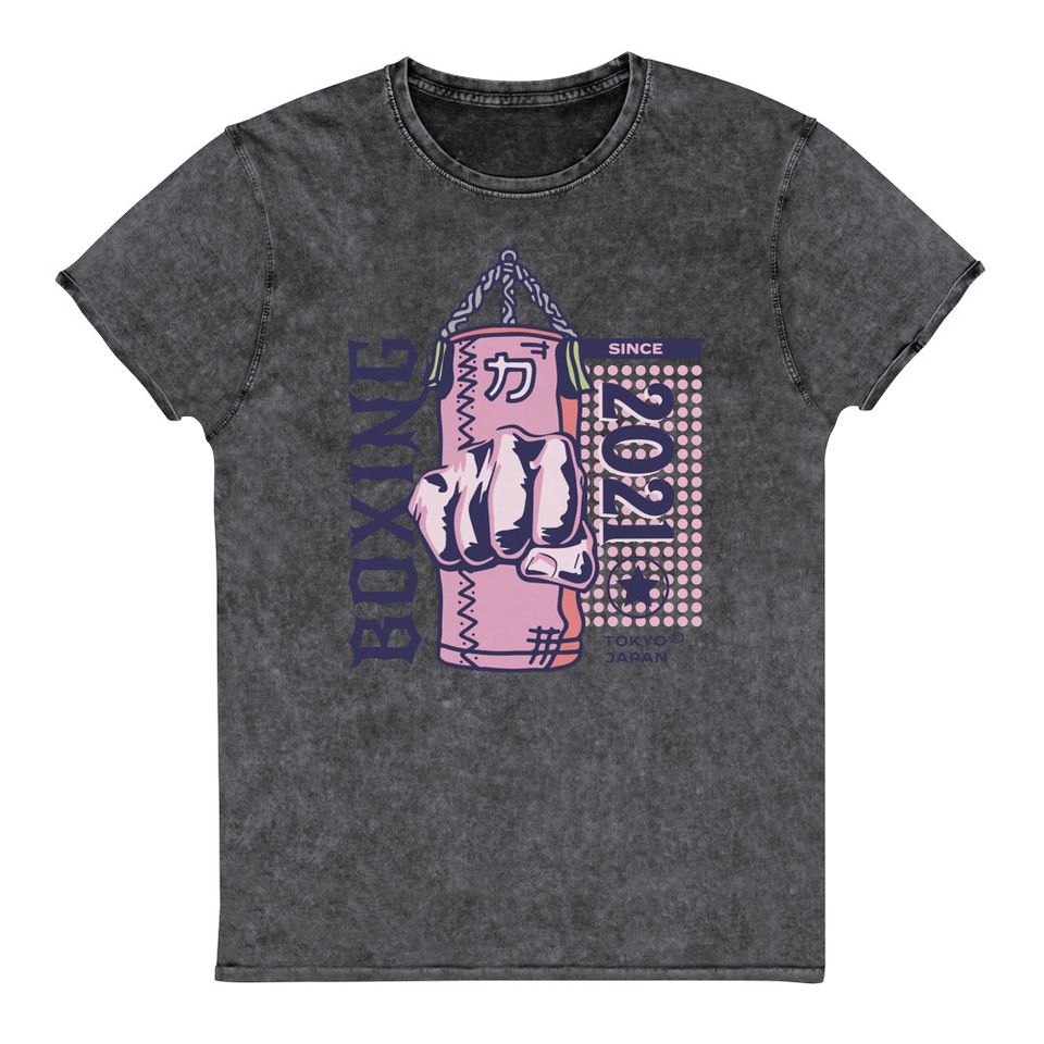 Boxing Fist - Punching Bag Unisex Denim T-Shirt