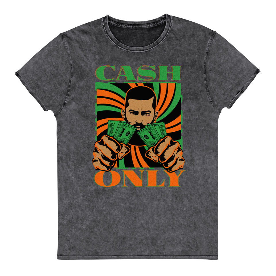 Cash Only - Streetwear Unisex Denim T-Shirt