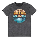 Catch the Waves - Beach Vibe Unisex Denim T-Shirt