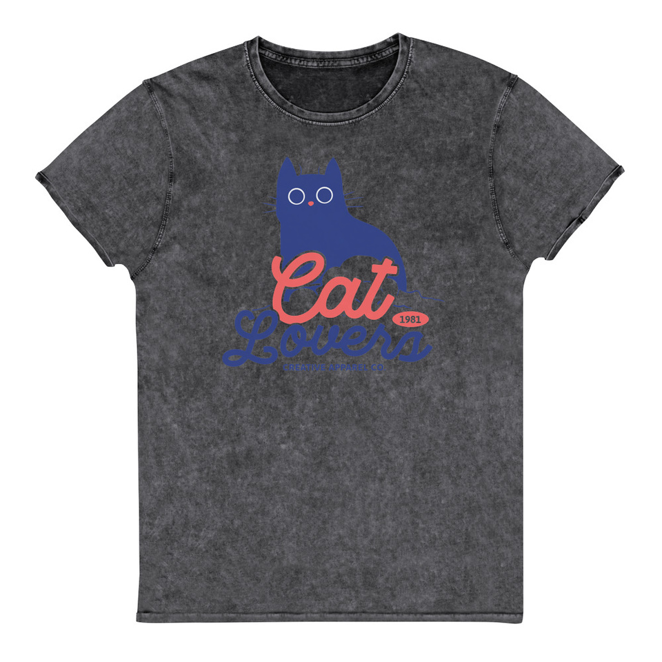 Cats Lovers Unisex Denim T-Shirt