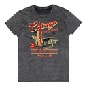 Chicago Style Hot Dogs Unisex Denim T-Shirt