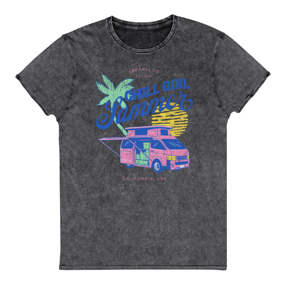 Chill Girl Summer Unisex Denim T-Shirt